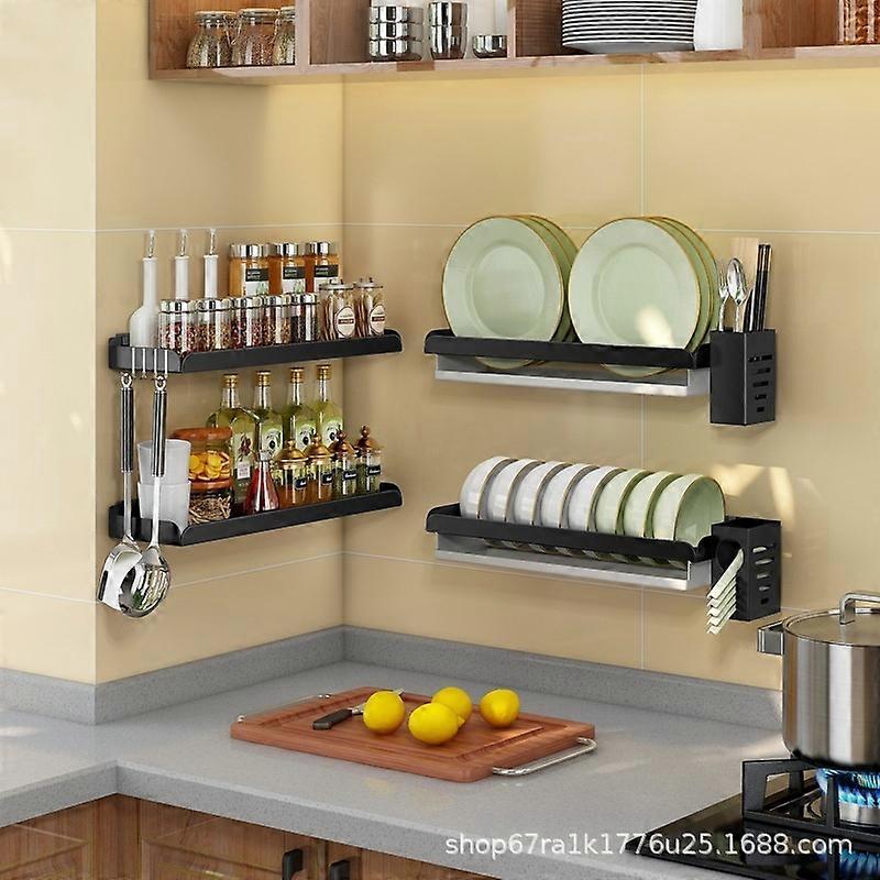 Mutfak için paslanmaz çelik duvara monte bulaşıklık, delme gerektirmez Bulaşık Rafları