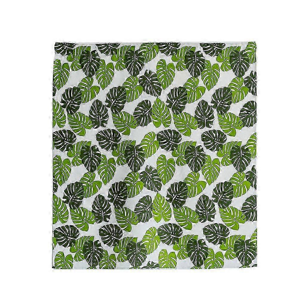 Semi-sheer  Banana Tree Printing Window Curtain