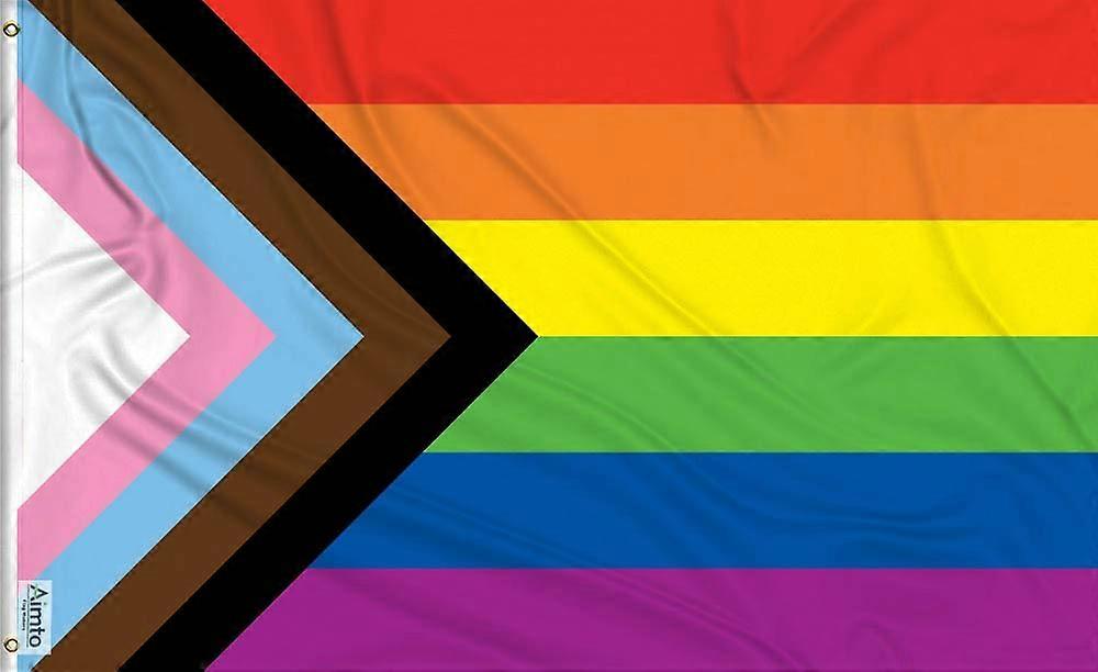 90x150cm (3x5 feet) Progress Pride Flag Rainbow Flag