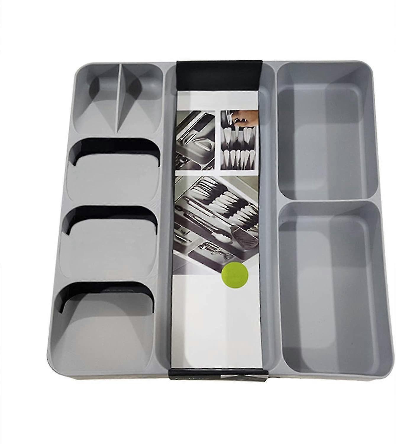 Drawer Organization System Kitchen Drawer Insert Cutlery Box, Extendable, Plastic