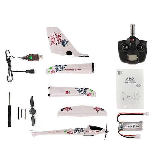 XK A800 4CH 3D/6G System Remote Control Aircraft Remote Control Assembly Gliders with 2.4G Transmitter Compatible Futaba RTF Glider