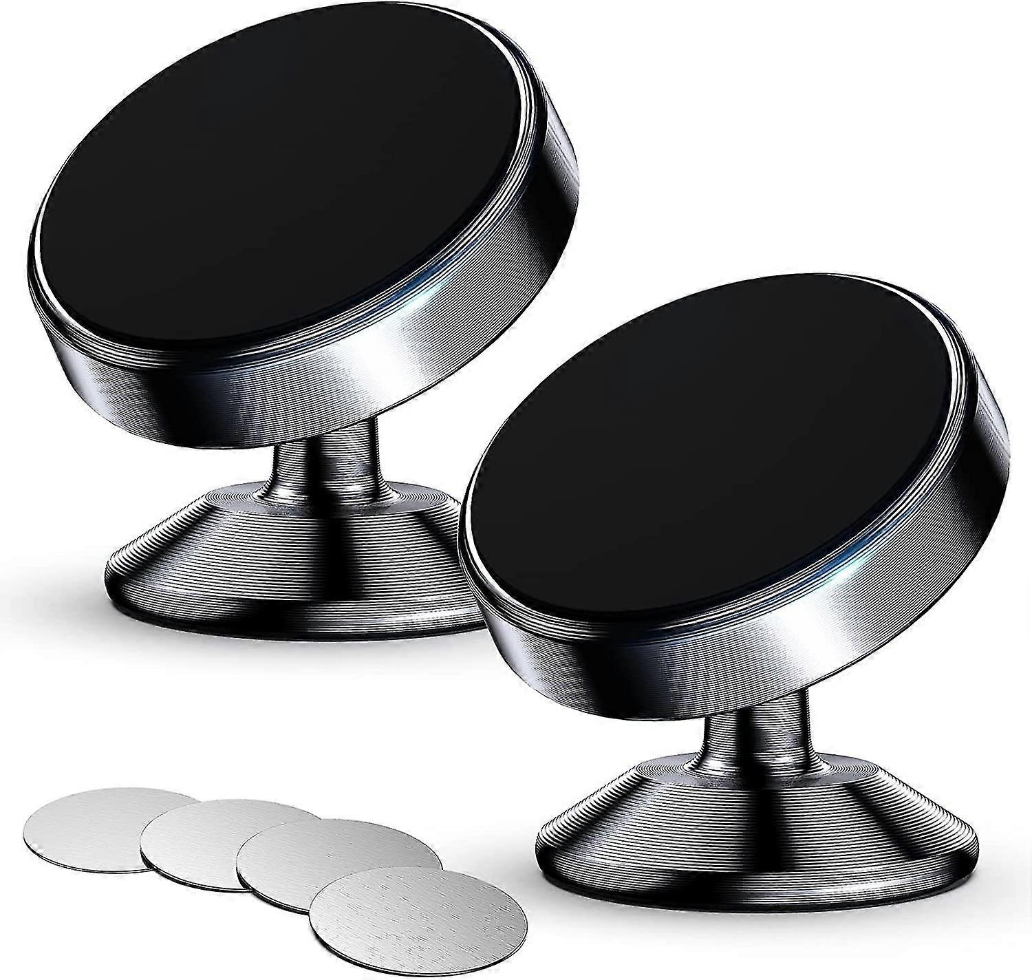 [2 Pack] Magnetic Phone Mount 360 Adjustable (black)