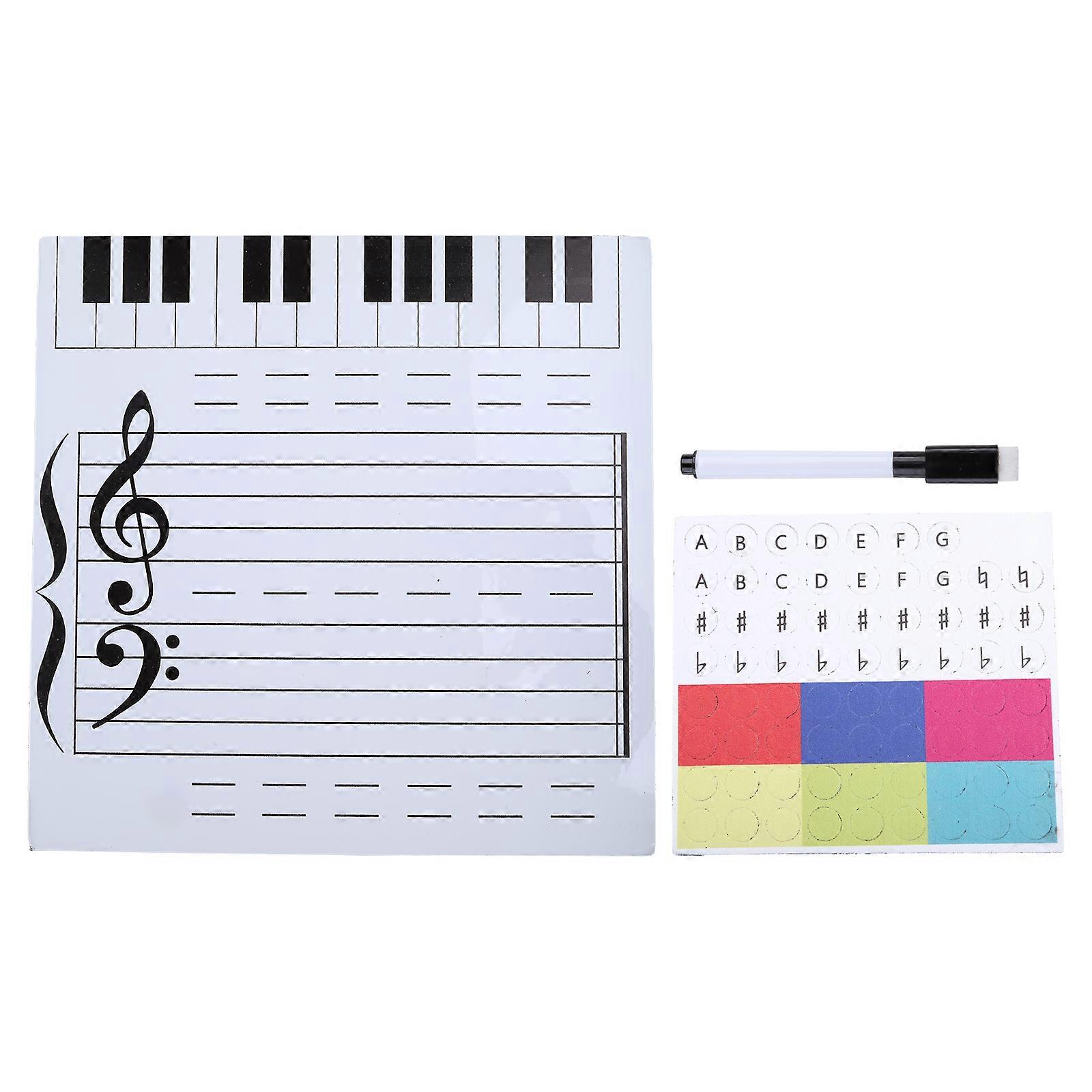 Magnetic Music Staff Board for w/ Alphabet Sticker Notation Cognition Classroom
