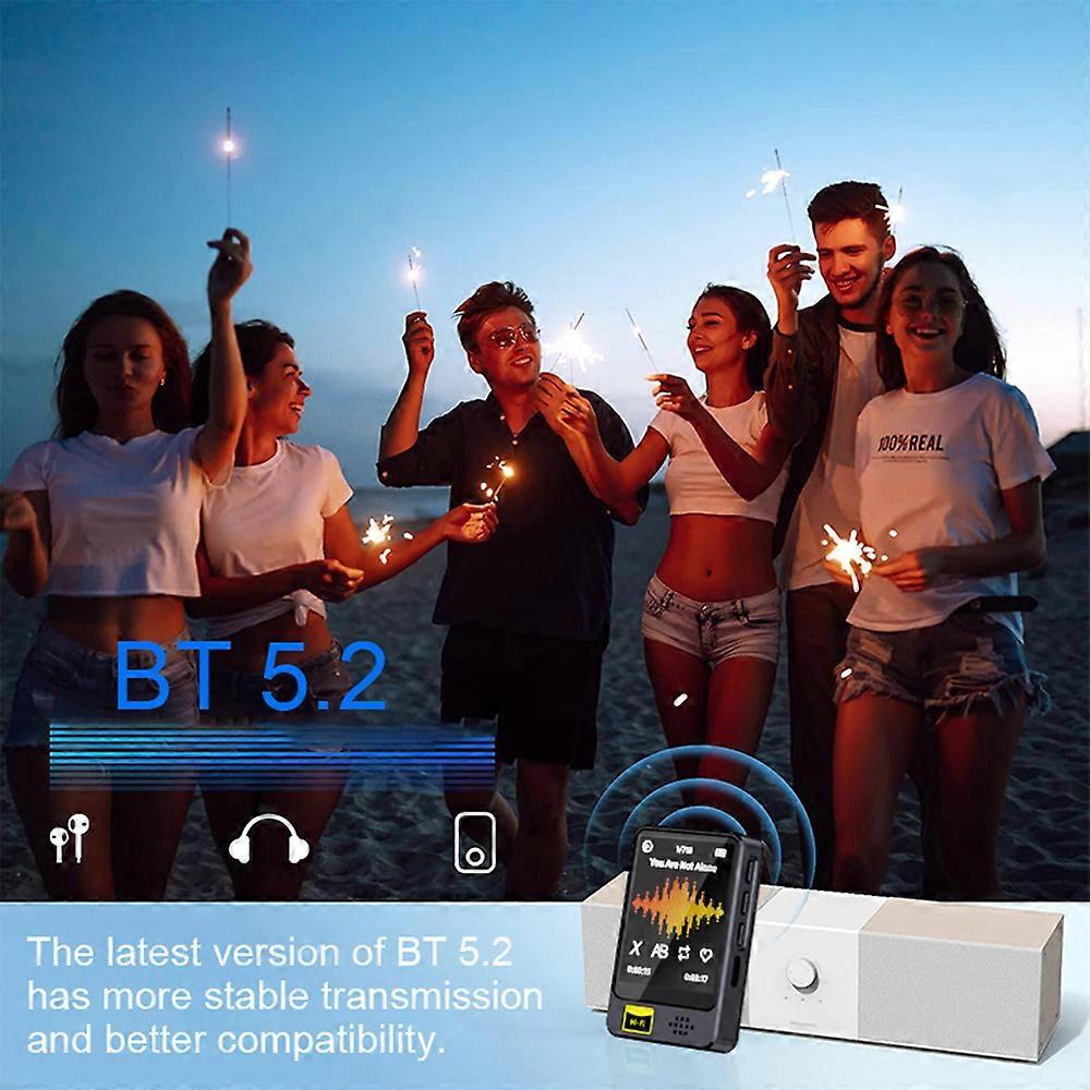 USB o Player Hi-Fi Mp3 Player Mini MP3 MP4 Player with Speaker BT USB Charging Suitable for Sports and Travel Music Player Video Player