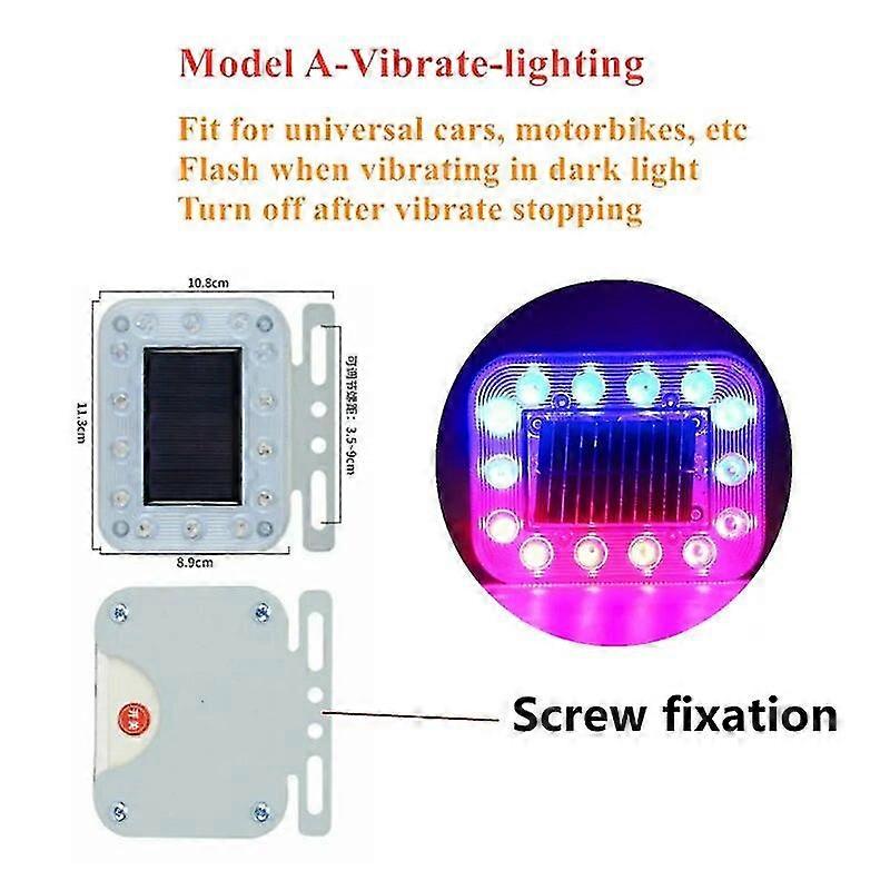 New Design 12 LED Solar Warning Flash Car Truck Strobe Emergency Flash Light Dash Solar Warning Width Lamp Rear-End Prevent