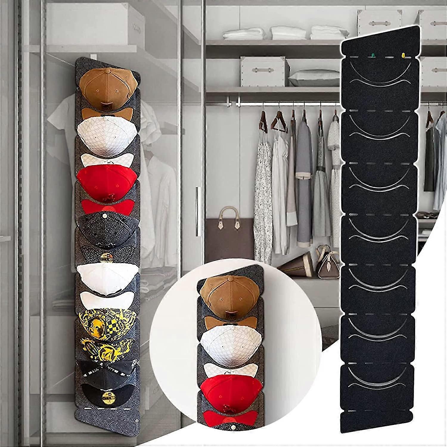 Baseball Cap Display Rack, Door Back Wall Non-woven Large Hanging Hat Storage Bag