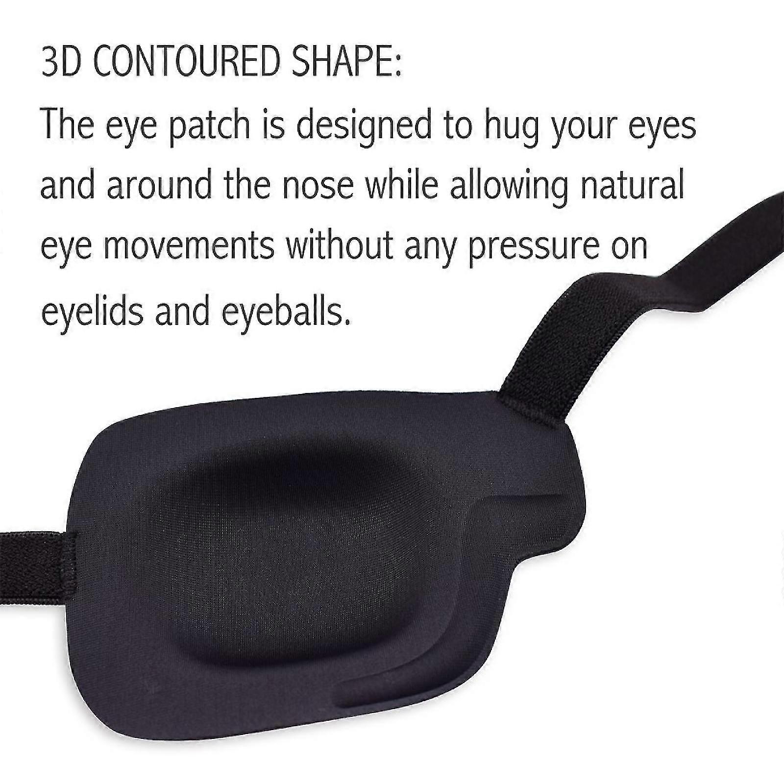 Pack Of 2 3d Eye Patch, Black (left Eye)-MXBC
