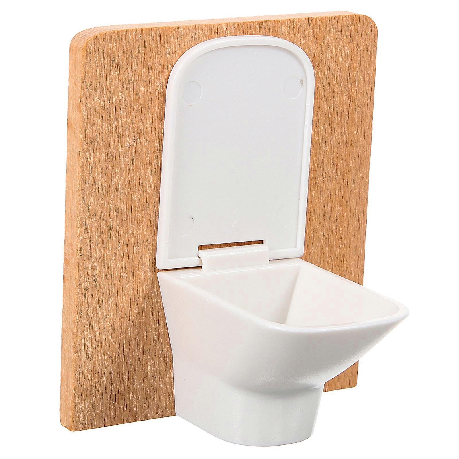 Dockhusmöbler Badrum Toalett Miniatyr dockhus Toalett Modelltillbehör