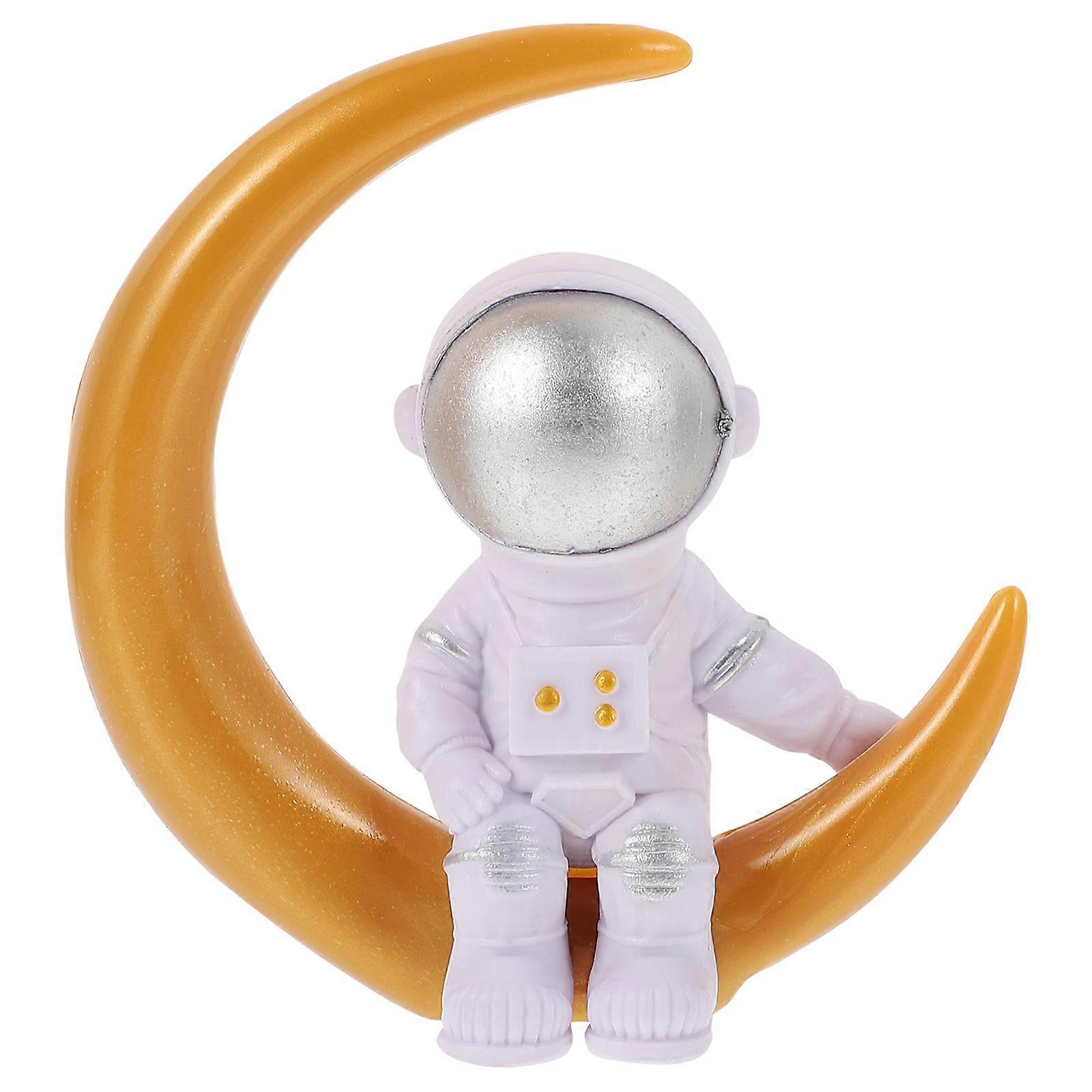 1Pc Creative Astronaut Figurine Moon Spaceman Model Desk Ornament for Home