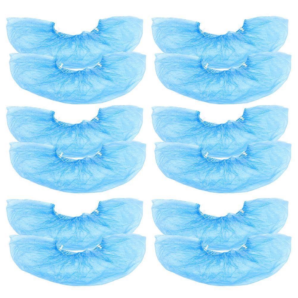 100 st Skoöverdrag Engångs halkfria skoöverdrag Plastskoskydd Fotskydd Tjockt skoskydd Tillämpligt skoskydd