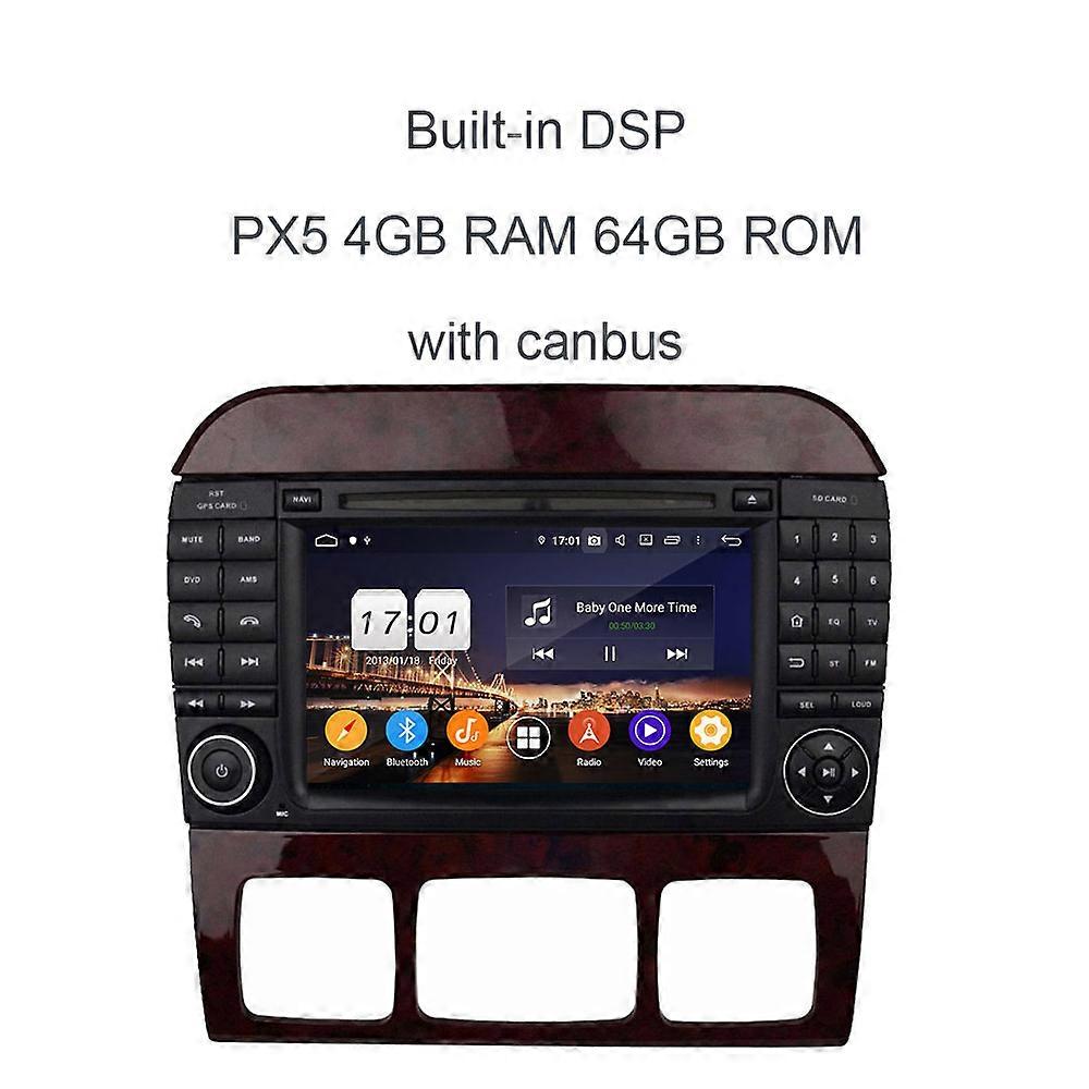 Android 12.0 Lettore DVD per auto Bluetooth 5.0 4 GB di RAM 64 GB di ROM 8Core per Benz W215 W220 S320 S350 S400 S430 S500 RADIO GPS Glonass