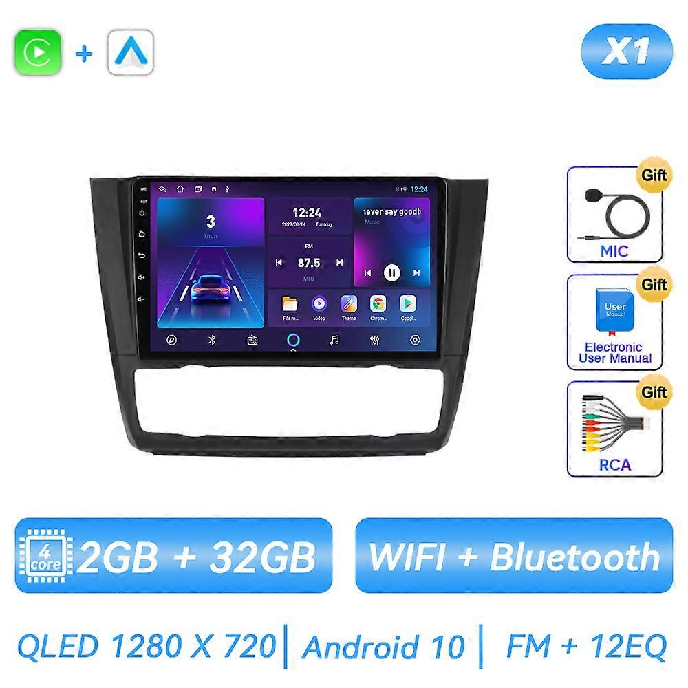 For BMW 1 Series E81 E82 E87 E88 AT 2004 - 2012 Android Car Radio Multimedia Player GPS Navigation QLED Touch Screen Carplay