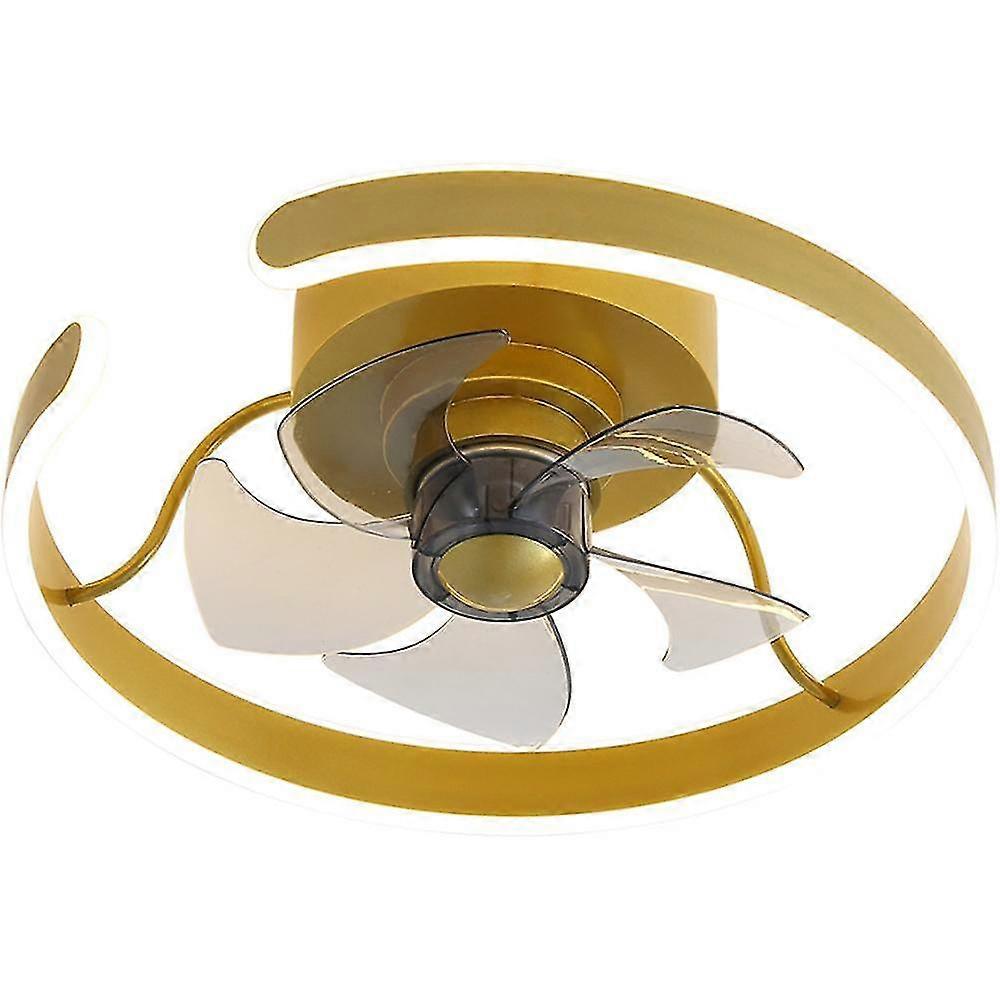 45cm Personalized Ceiling Fan Light 220V Three Tone Light 26W Gold