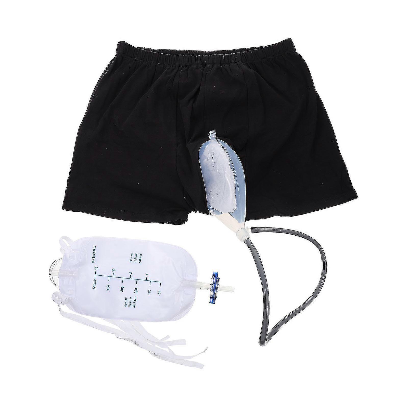 1 مجموعة ملابس داخلية لسلس البول مع أكياس جامع البول المضادة للتسرب سلس البول ملابس داخلية للرجال وصول جديد