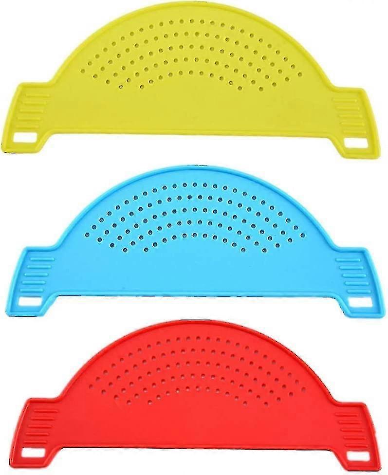 3 Pcs  Gift Plastic Half-moon Pan Strainer Pot Drainer Strainer Colander Sieve
