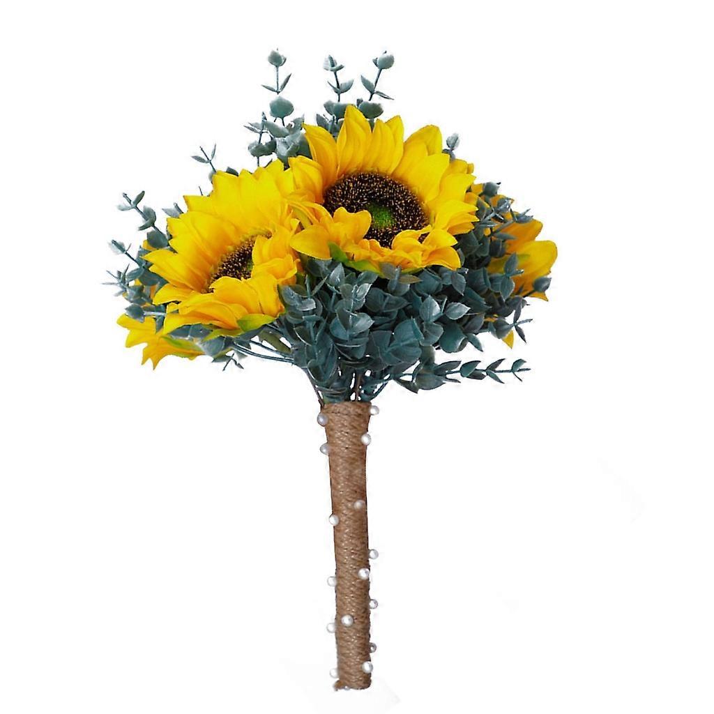 Hochzeit Künstliche Sonnenblumenstrauß Simulation Blumenschmuck Dekoration