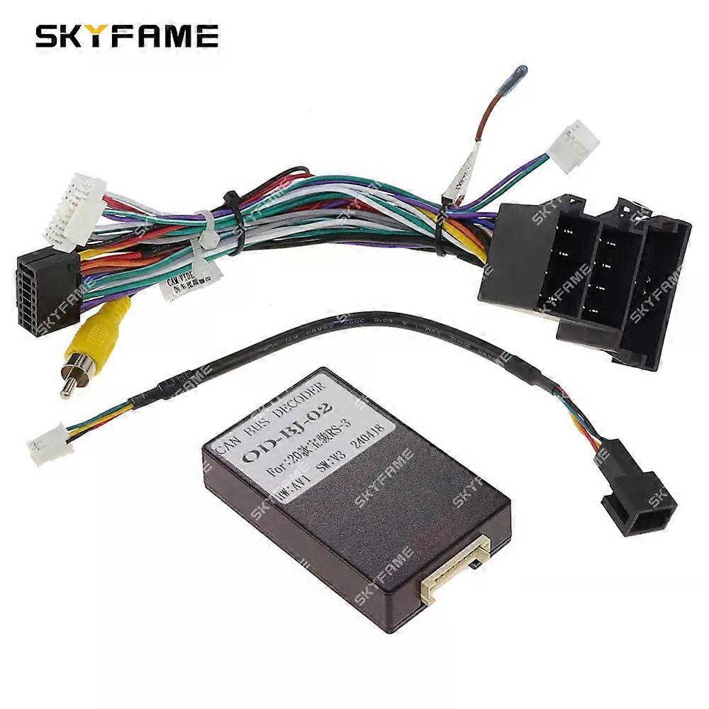 Applies to Car 16pin Wiring Harness Adapter Canbus Box Decoder Android Radio Power Cable For Baojun RS-3 RS3 OD-BJ-02