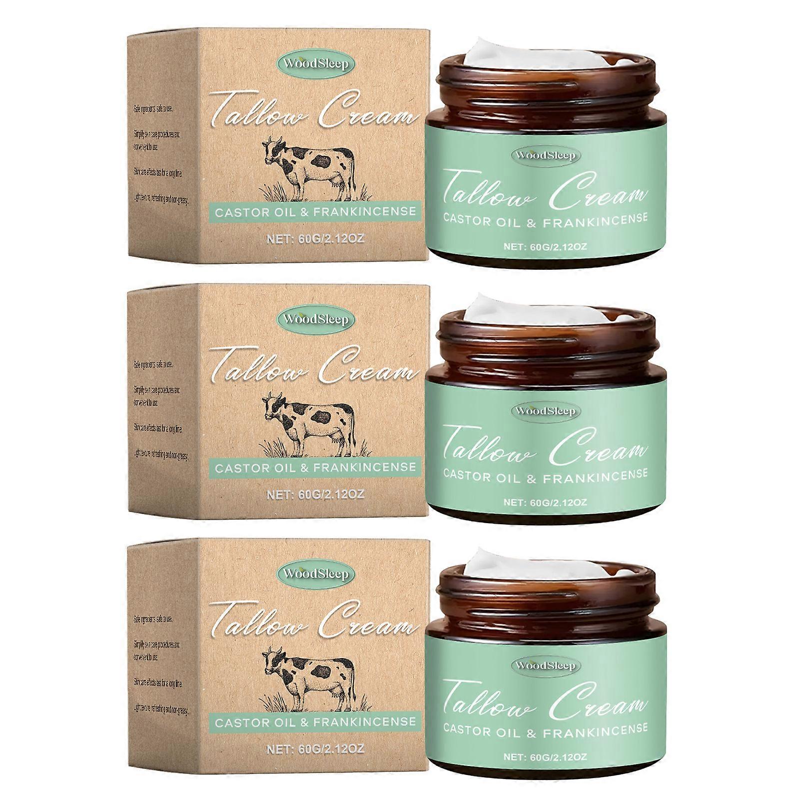 Grass-fed Beef Tallow with Frankincense Oil & Castor oil, Organic Beef Tallow Moisturizer for Skin