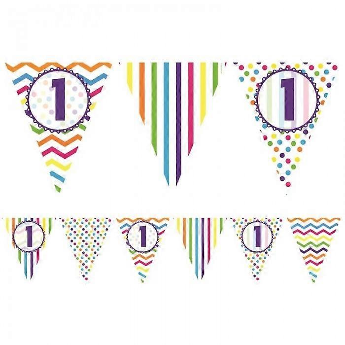 Creative Party Paper Patterned 1st Birthday Banner