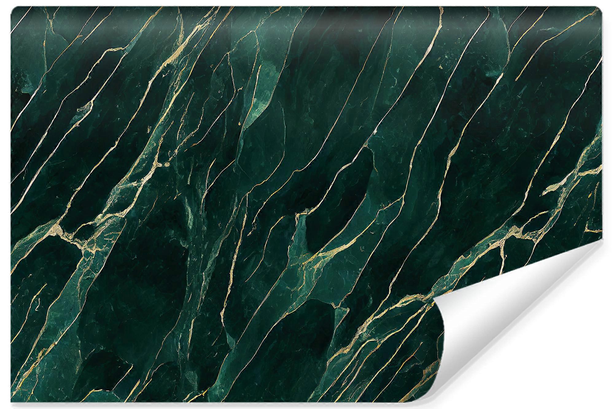 Mural de parede do quarto Mármore Verde Abstract Stone Glamour Style