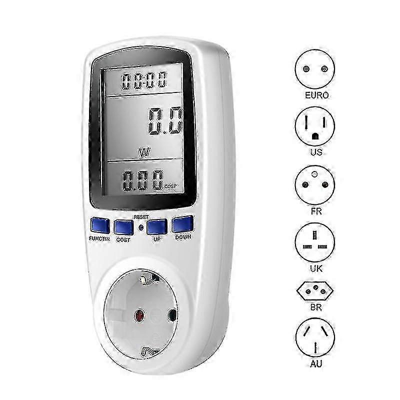 220V Ac Eu Digital Lcd Power Meter Wattmeter Socket Wattage Kwh Energy Meter
