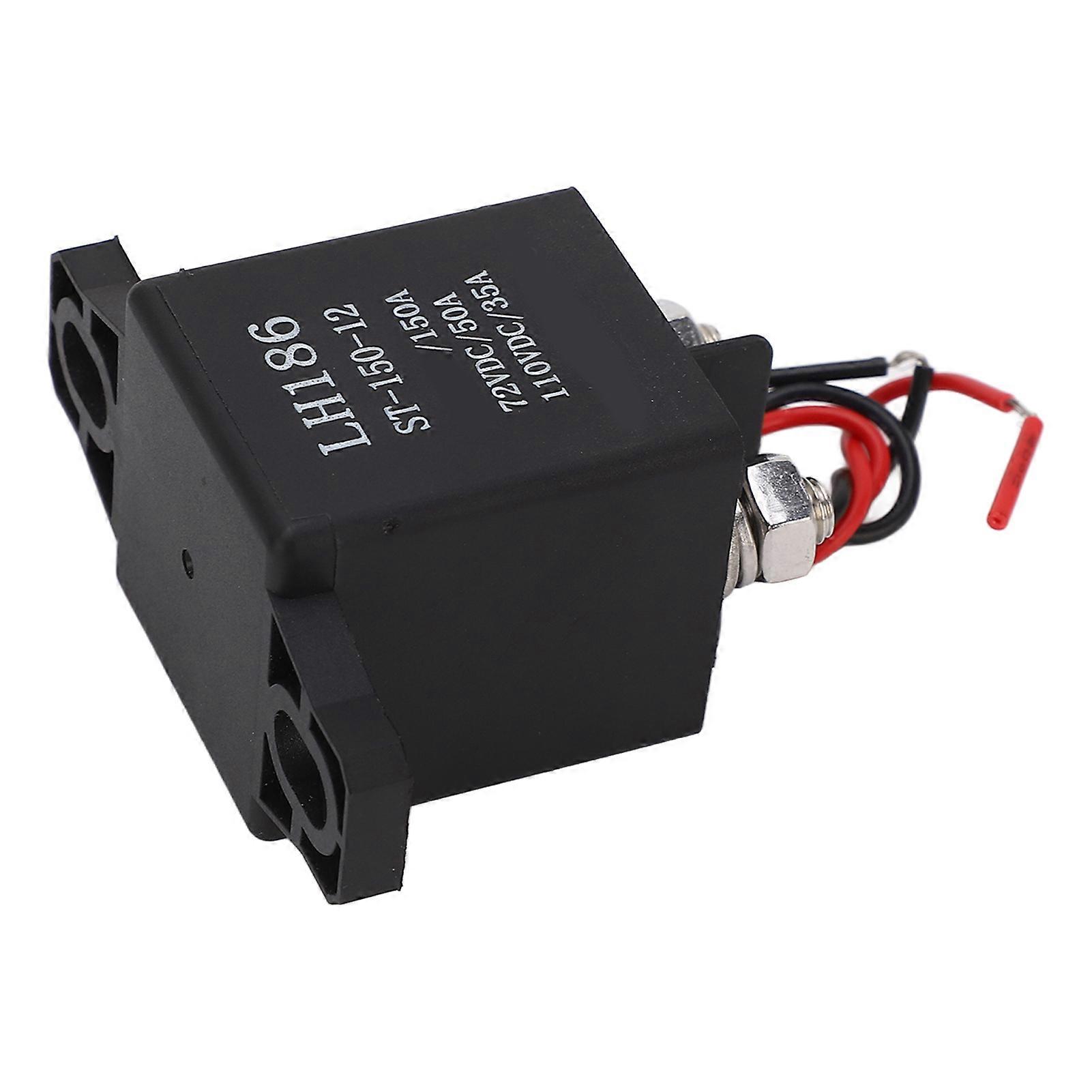 Starter Relay Brass Coil 2 Terminal Starter Solenoid Relay High Load Current for Automobile 12V DC 