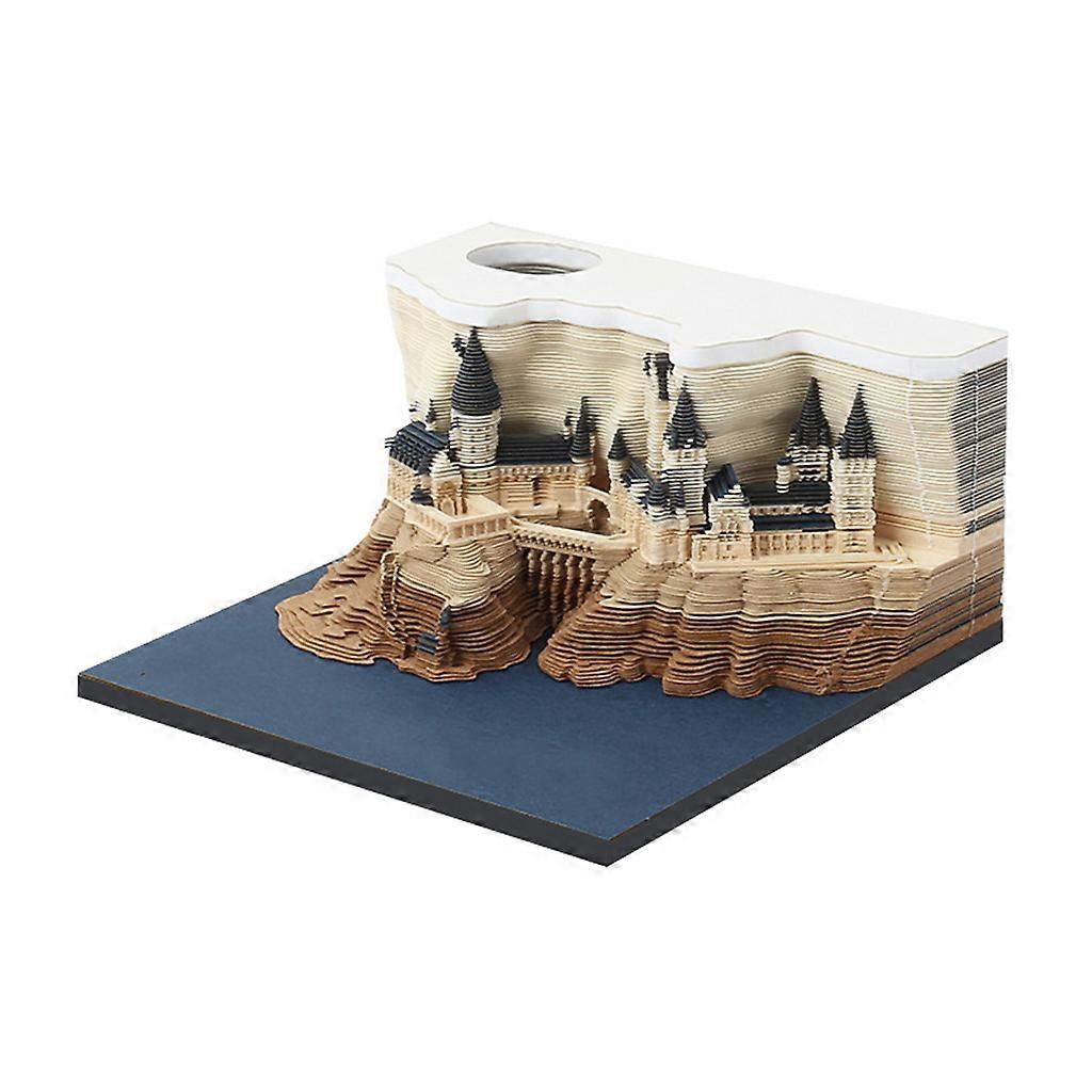1Pc Memo Pads Paper Art with Light Castle 3D Stick Notes Convenience Stickers Papers Card Craft for Creative DIY Post Notes Notepad