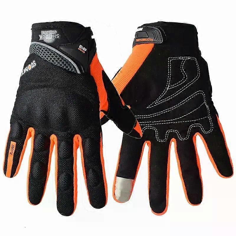 SUOMY قفازات دراجة نارية قابلة للتنفس بالكامل لسباق الإصبع جودة قفازات قابلة للارتداء مضادة للانزلاق مزينة بشكل أنيق مقاس S-XXL أسود