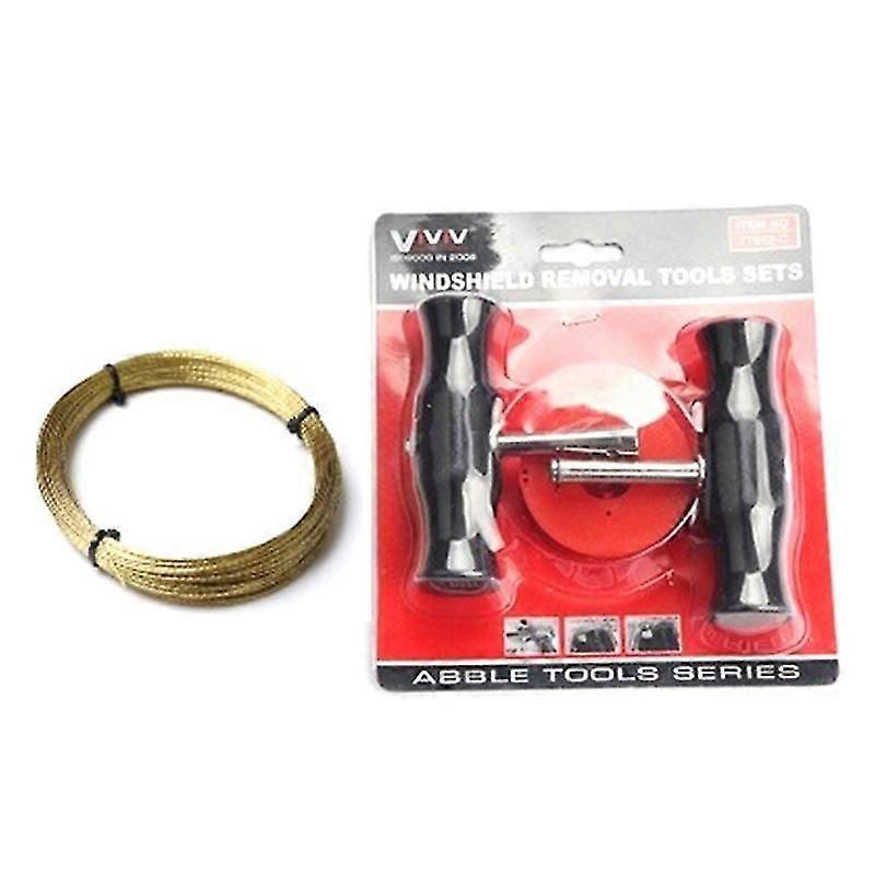 Kits d’assemblage et de démontage de pare-brise de voiture Fil de coupe de verre + poignées
