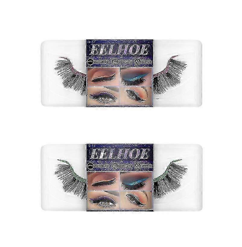 Kirpikler Eyeliner Kendinden yapışkanlı Sahte Kirpikler Yumuşak Doğal Kıvırcık Kalın Sahte Kirpikler Eyeliner