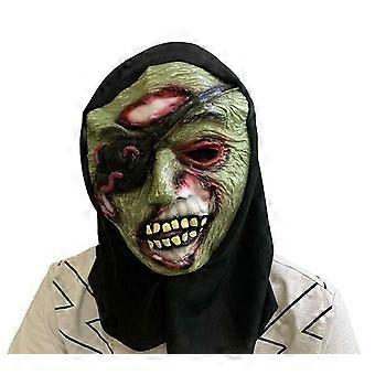 JUSCH Halloween black cloth pullover horror ghost face mask devil mask dance mask (007 style)