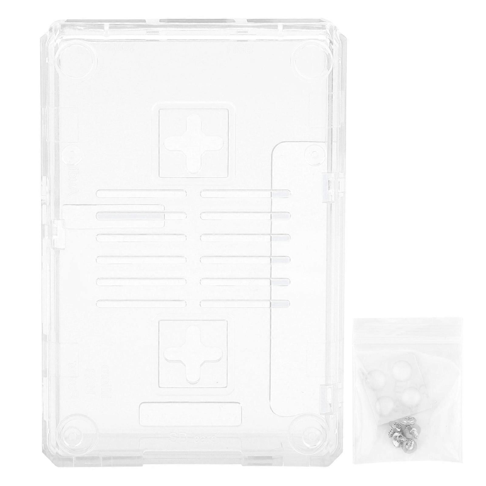 غطاء صندوق بلوري واقي من Shell ABS ل Raspberry Pi 3B 3B + D Style مع برغي (شفاف)