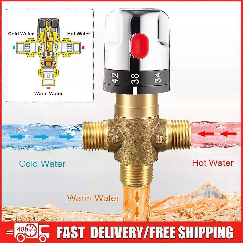 Water Temperature Mixing Valve Thermostatic Shower Mixer Controls Tempering Taps