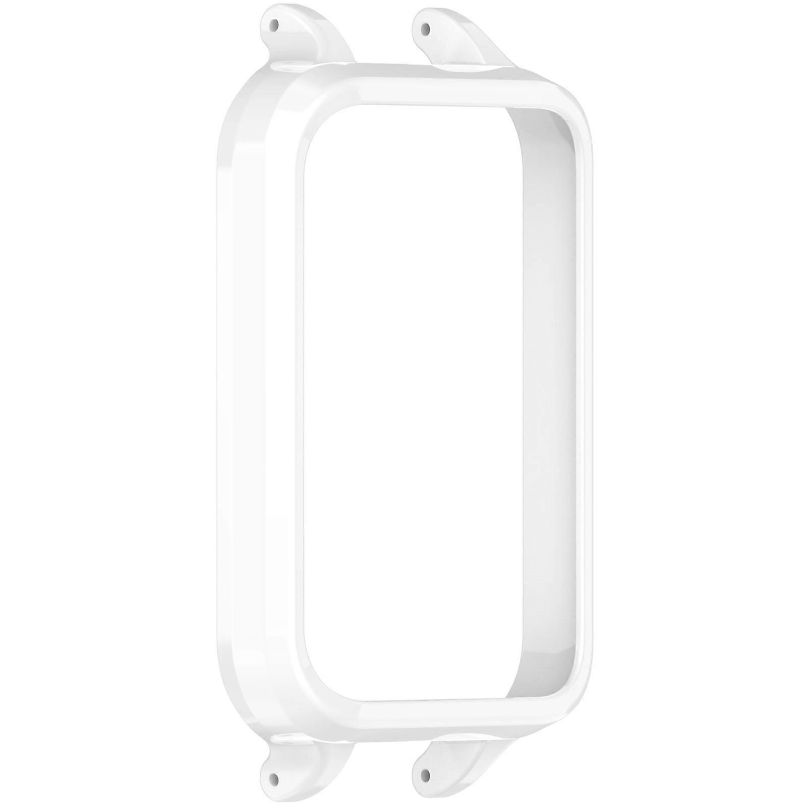 Smartband Cover Shell Screen Film Full Coverage Bumper Case for Band 9 Protective Shell with 12mm Belt Interface White