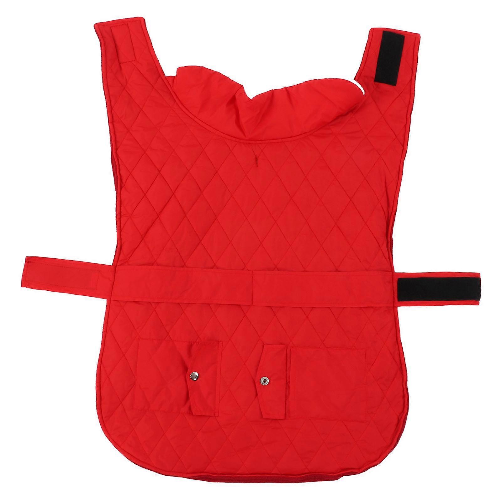 Windproof Christmas Dog Jacket for Medium and Large Dogs, Two Pockets, Warm Winter Coat, Size M