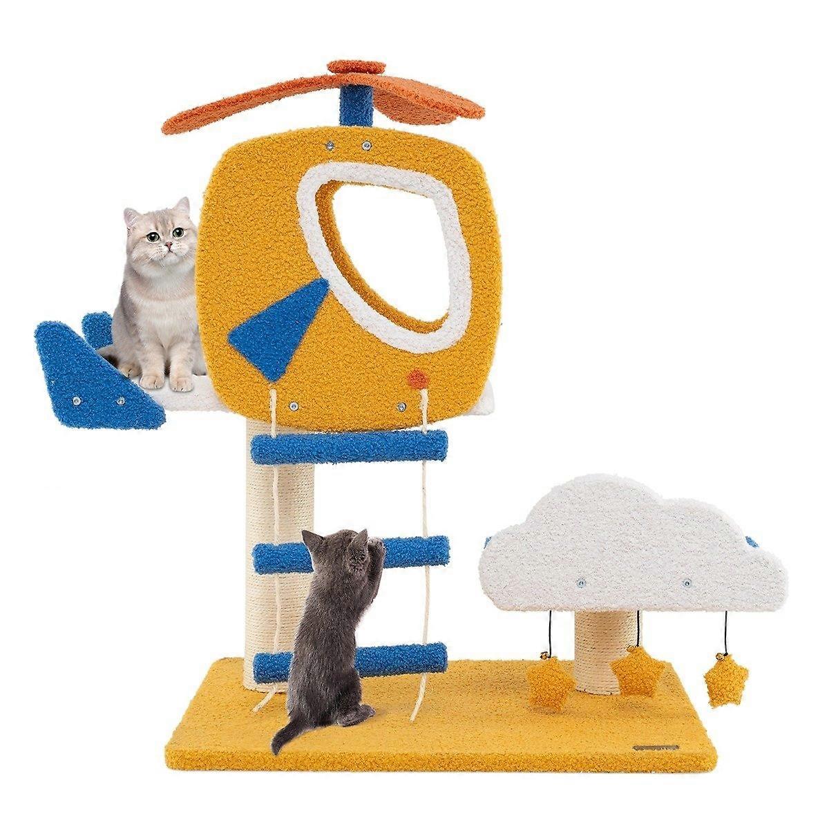 Cat Scratching Post with Helicopter Platform & Scratching Post & Jumping Platform Scratching Post