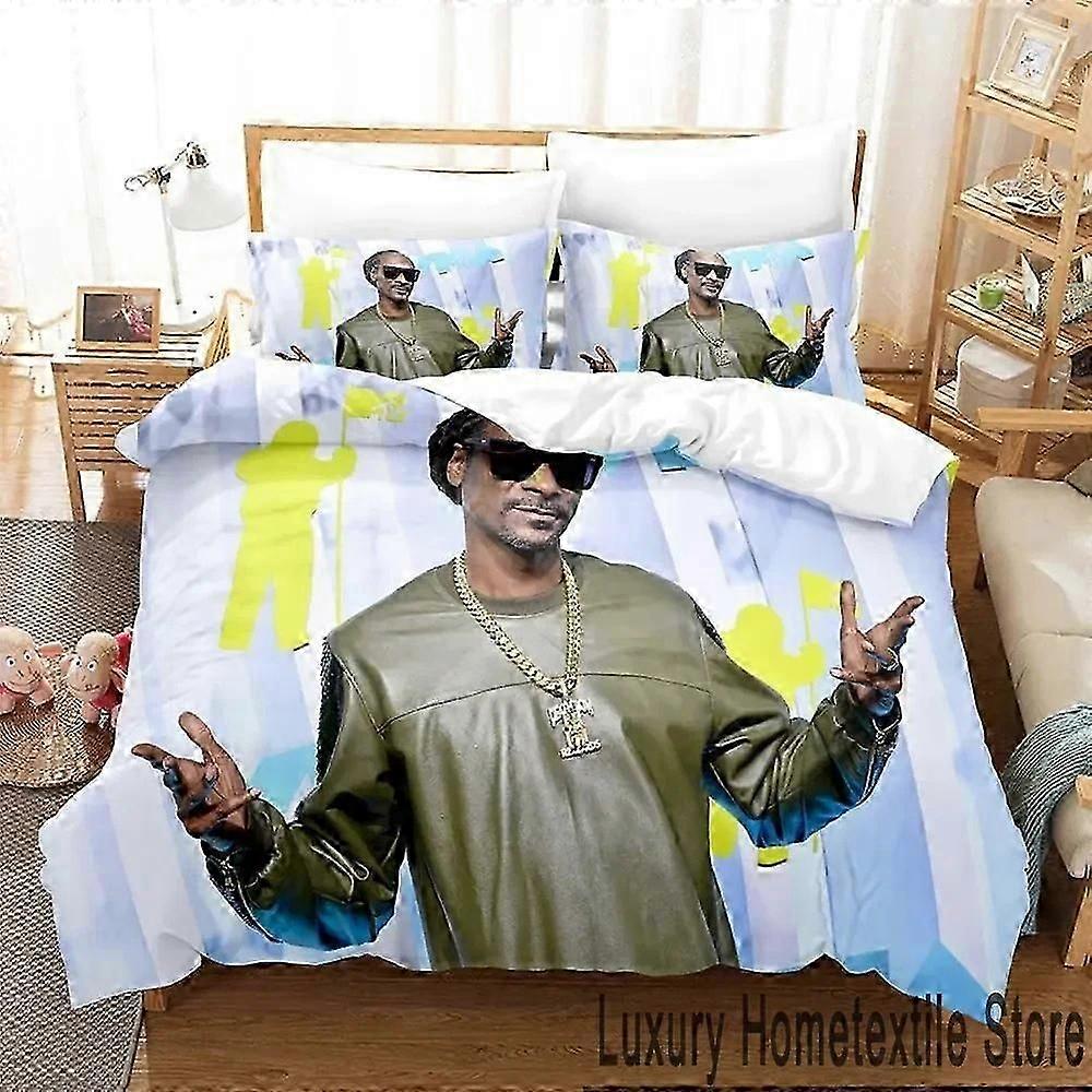 o672 ملاءات سرير مجموعة مفروشات سنوب دوج مغني الراب مجموعة غطاء لحاف غطاء سرير غطاء لحاف غطاء وسادة حجم لحاف ملاءات سرير للبنين للبالغين fVV672