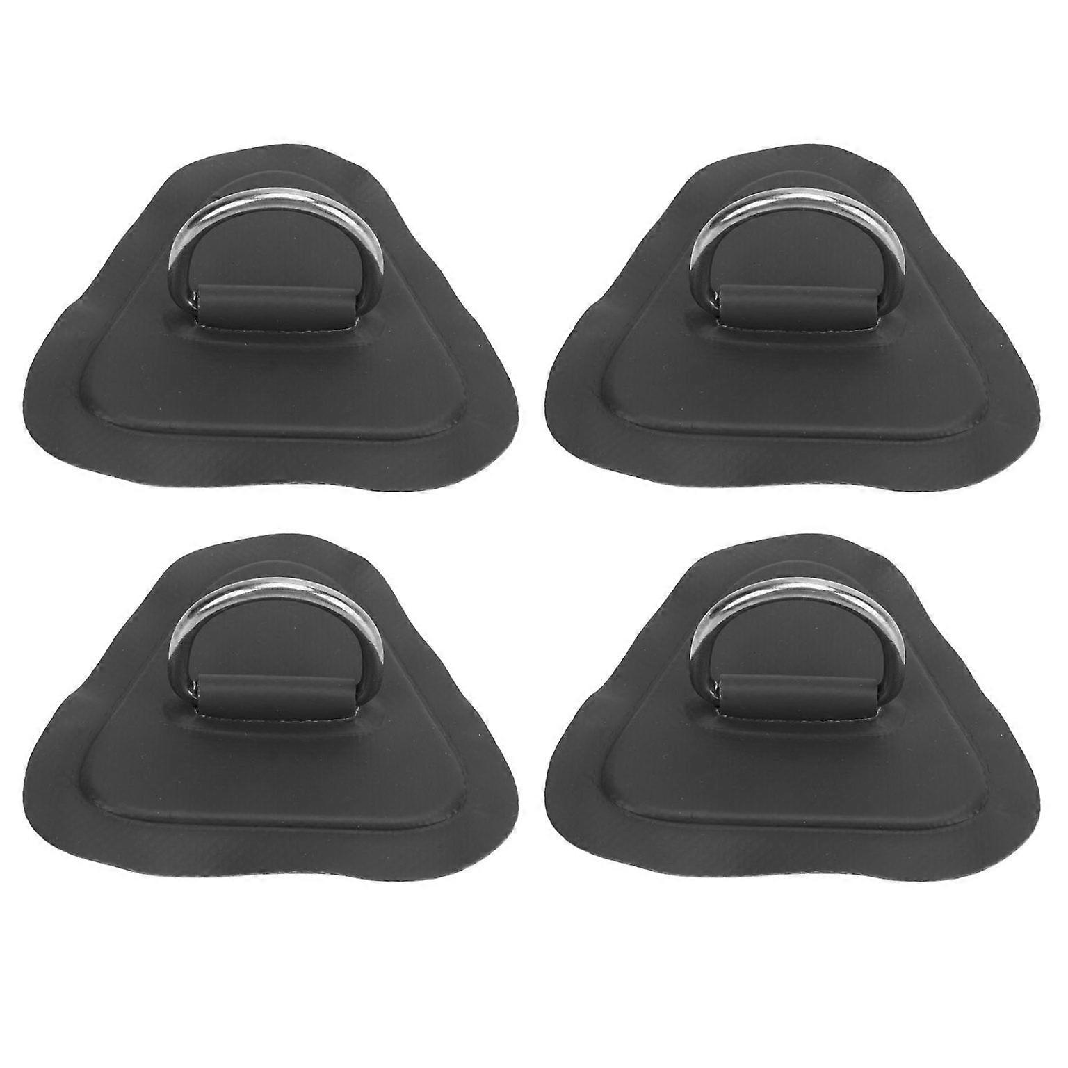 4 Pcs Stainless Steel D-Ring Pads - Durable Dinghy D-Ring Patch