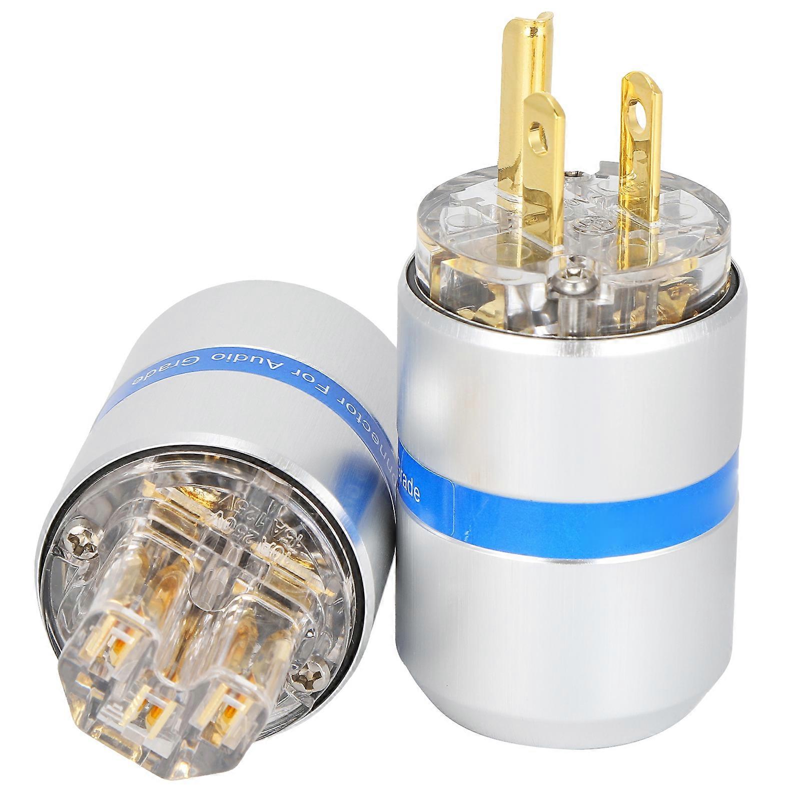 Monosaudio Power Plug Pure Copper 24K Gold‑Plated HiFi Audio Connector Plug 100‑250V