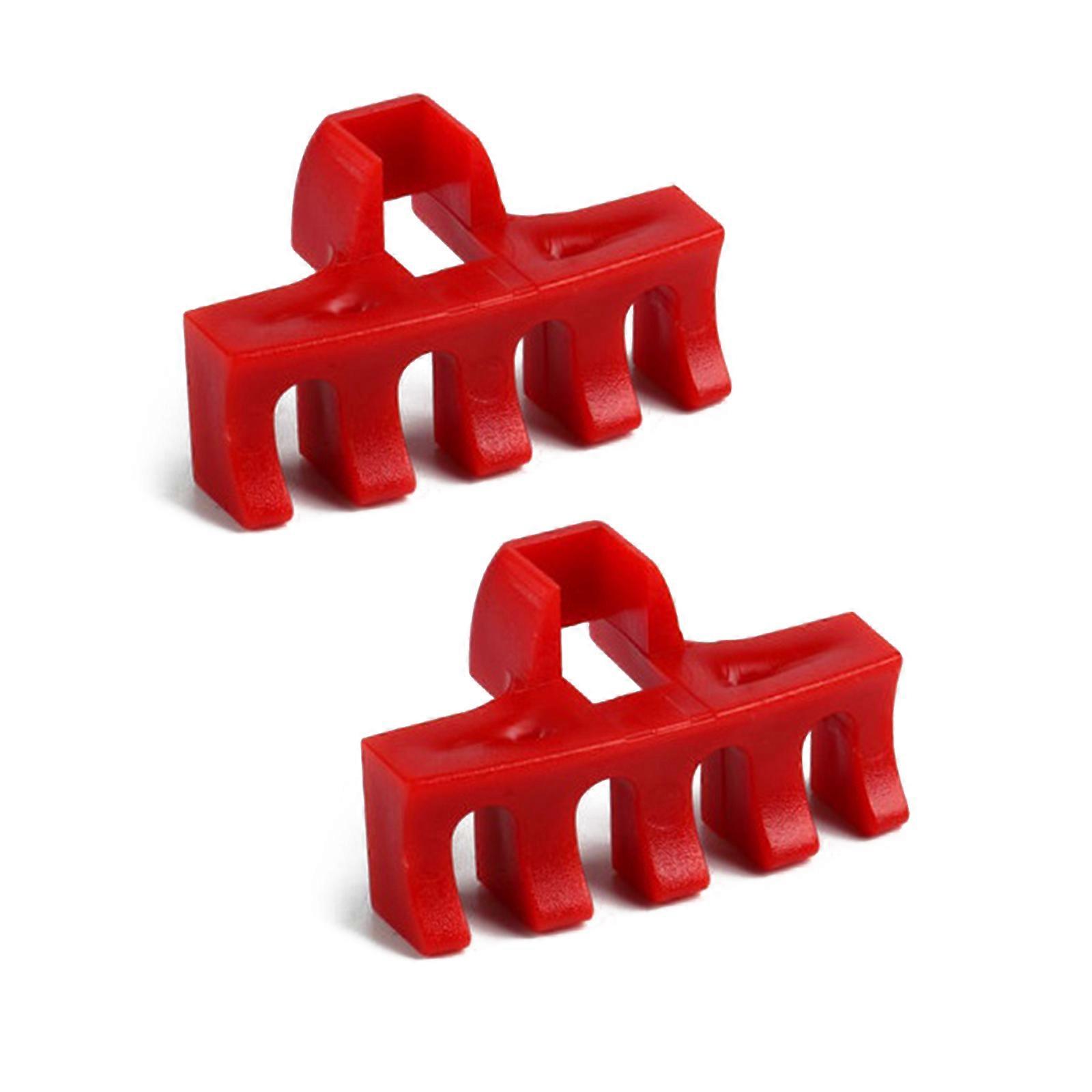 2Pcs Badminton Racket Stringing Tool High Tension Badminton Stringing Racquet Load Spreader Adapter Protector for Sports  Red