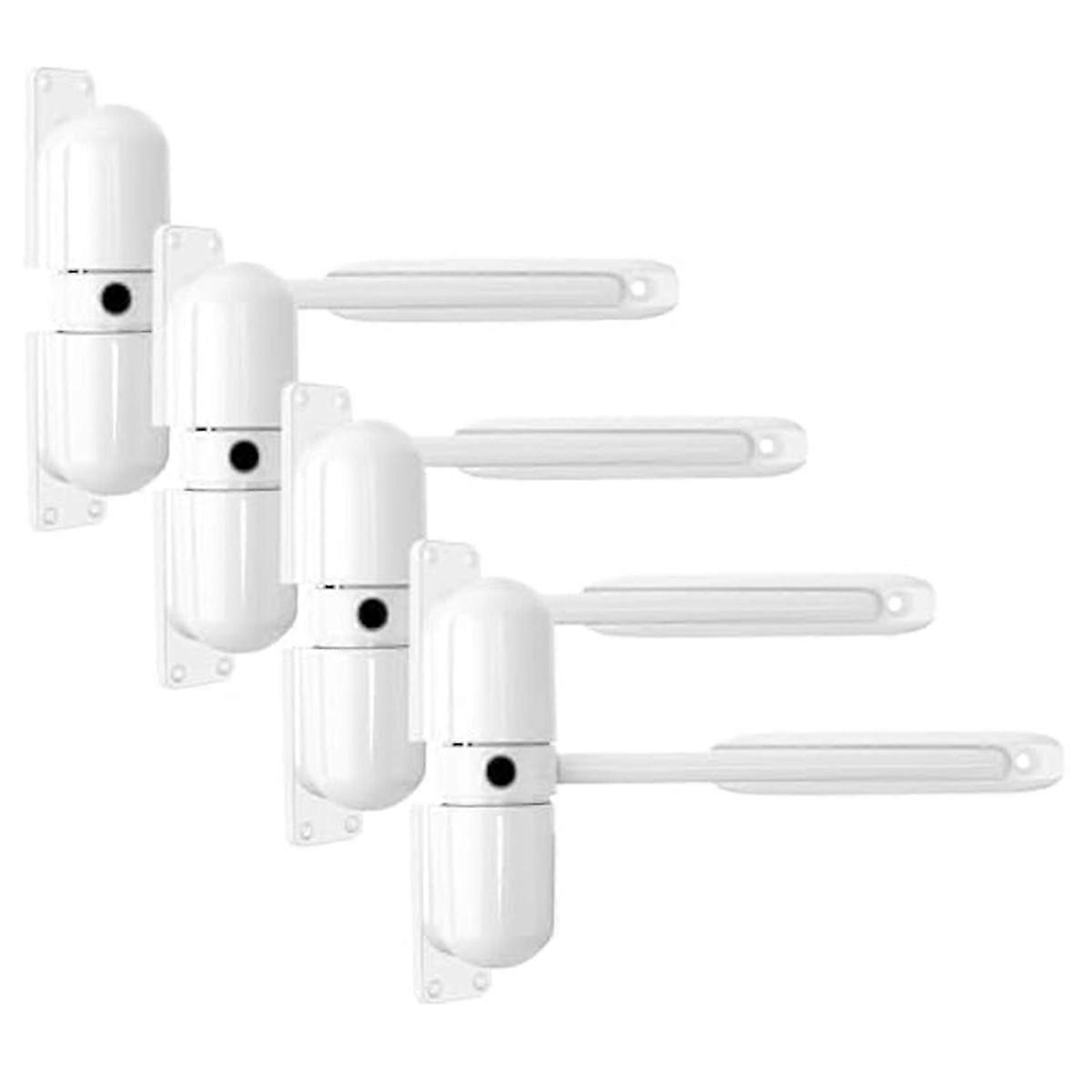 4Pcs Auto Door Closer, Spring Door Closer, for Garage Safety-White