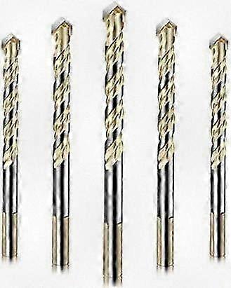 5-Piece Glass and Tile Drill Bit Set - Durable Alloy - Sizes 6mm, 8mm, 10mm, 12mm