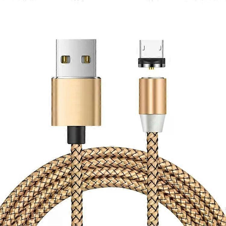 Magnetic Micro USB Data Cable-1m Nylon Braided,Gold Connector Gold