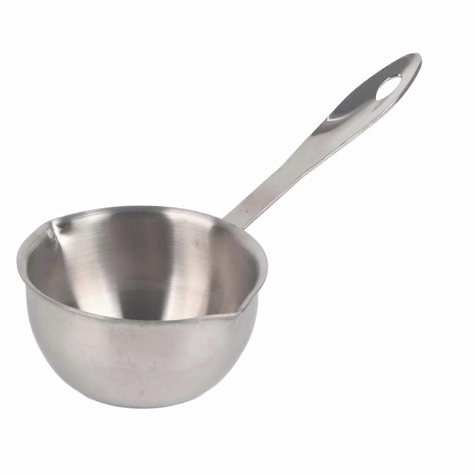 Butter Warmer Stainless Steel Pot for Milk, Syrups, and Melting, All-in-One Design with Flat Induction Base and Cool Handle