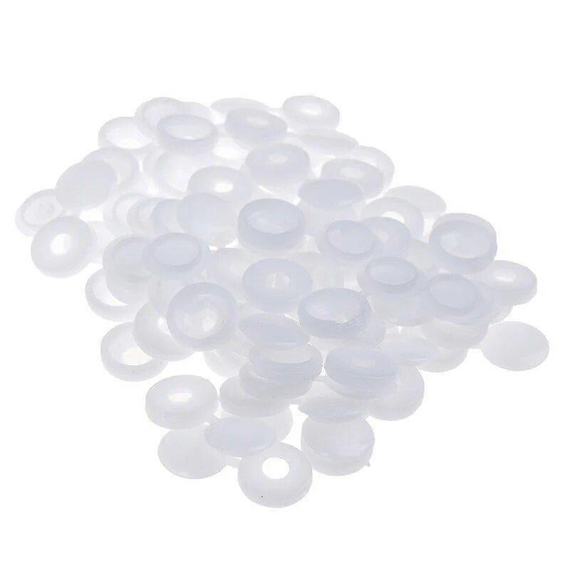 2021 New 50pcs Car White Hinged Cover Cap Number Plate Fitting Fixing Self Tapping Screw For License Plate