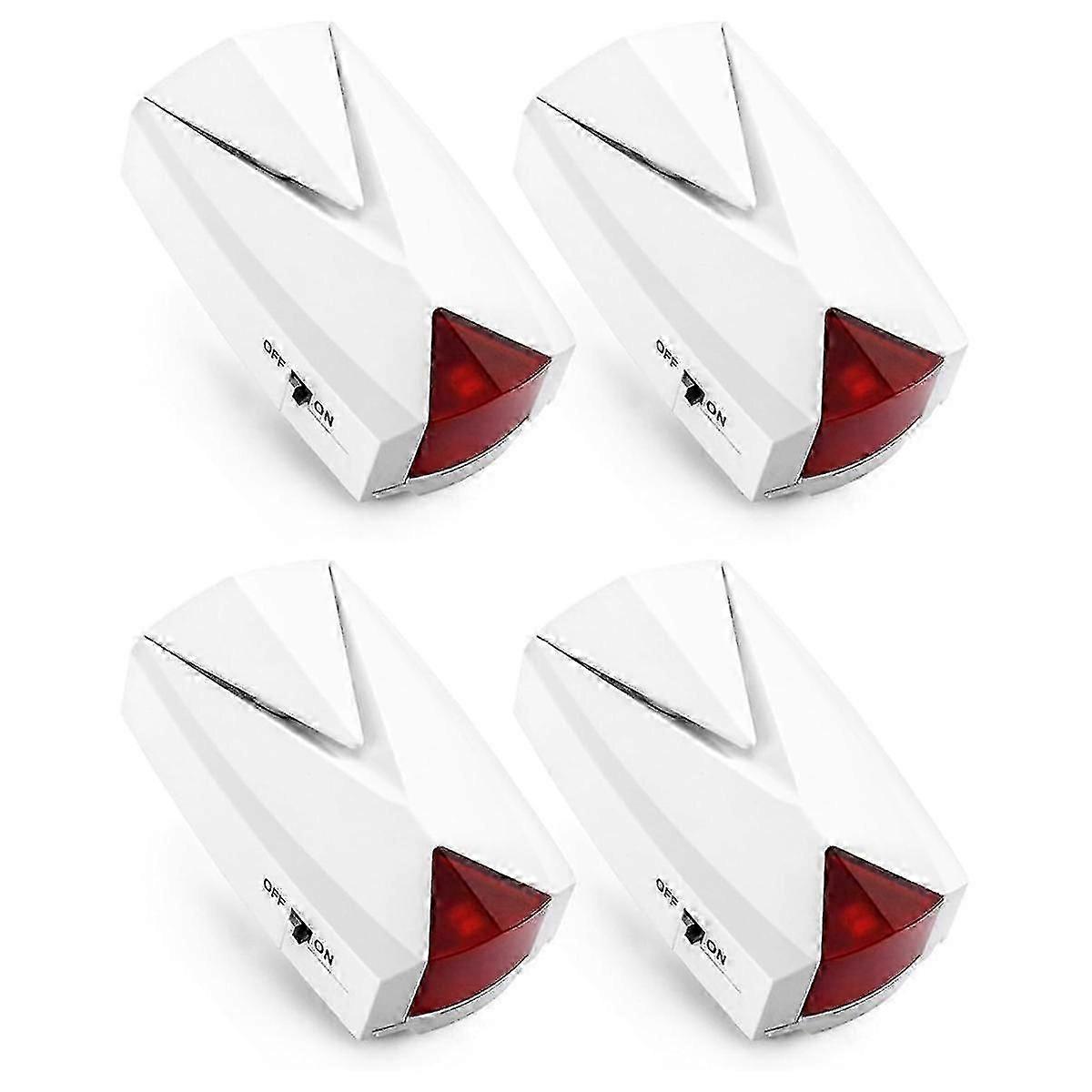 Stromausfallalarm, 118 db laute Sirene mit LED-Licht, 110 V bis 220 V, Aus-/Ein-Alarm, 4er-Pack, US-Stecker