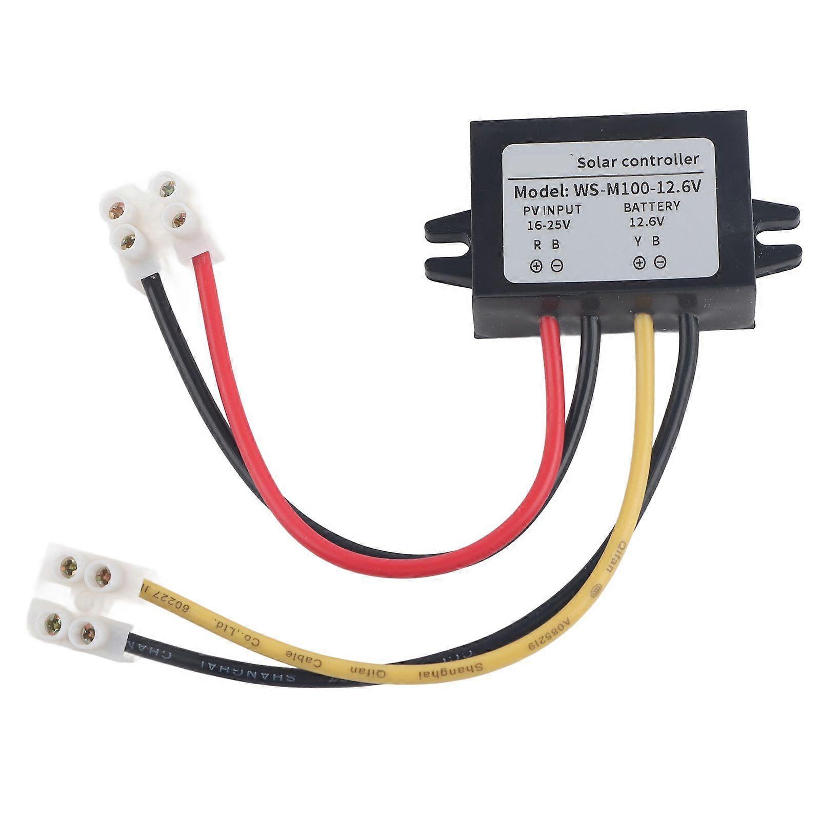 MPPT Solar Controller Protective Control Panel Switch Battery Charging Supplies 100W WSM10012.6V
