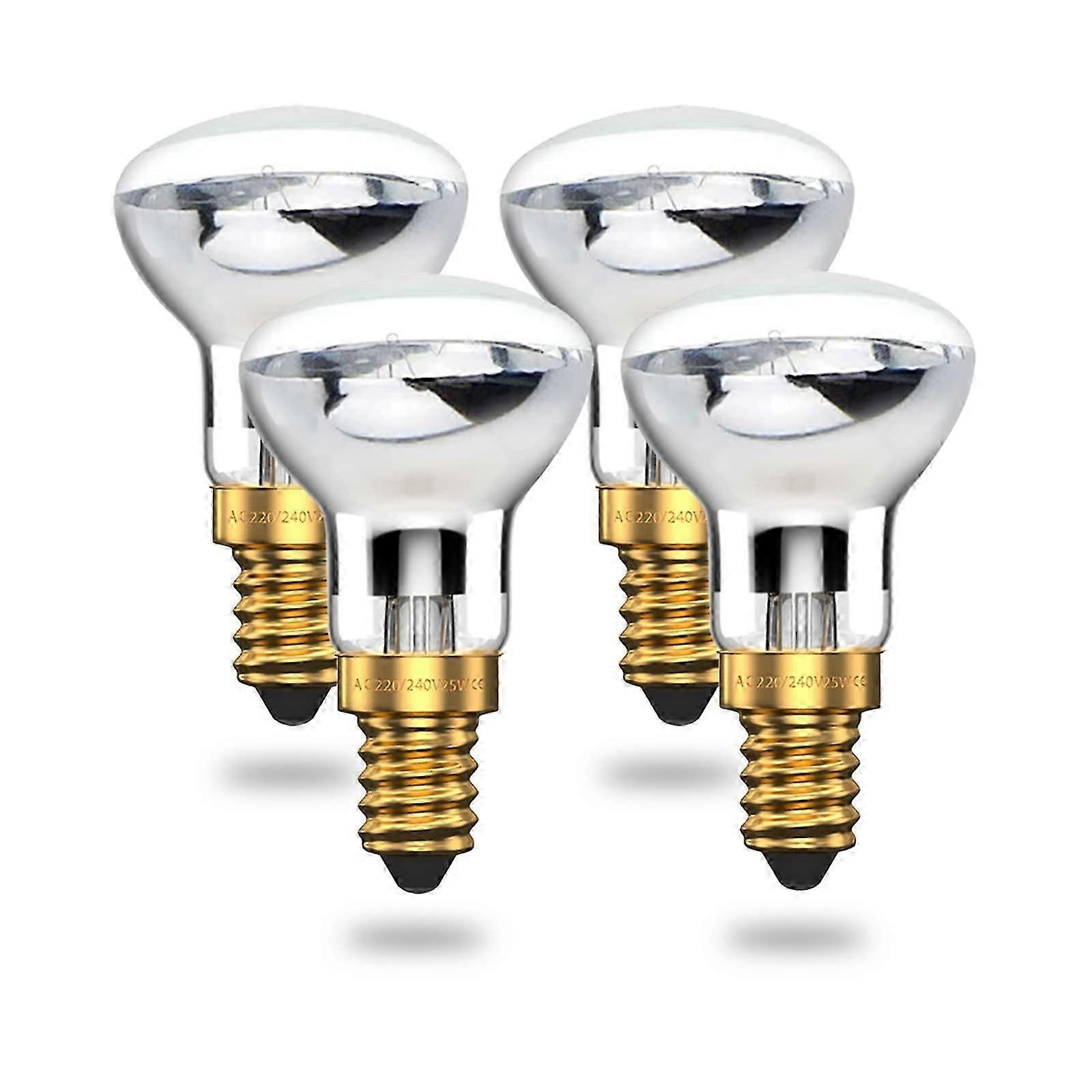 ラバランプ電球 25W E14 R39 温白色 温白色リフレクター電球 SES 小型エジソンねじ 白熱スポットライト電球 (4個パック)