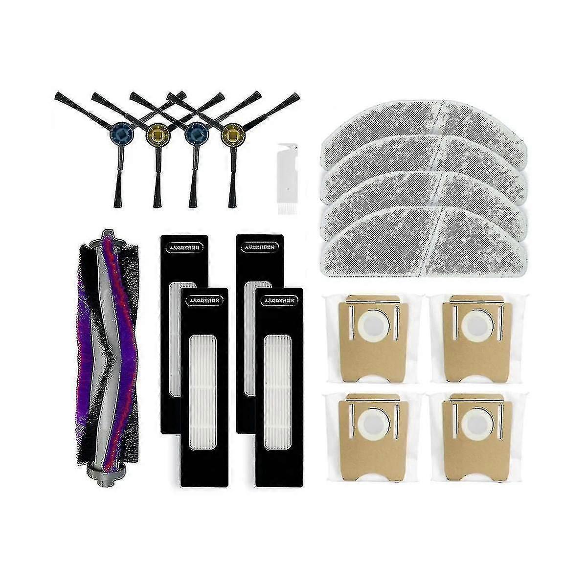 For Midea S8 / S8+ Plus Robot Vacuum Cleaner Replacement Spare Parts Main Side Brush Hepa Filter Mop Cloth Dust Bag-hhny