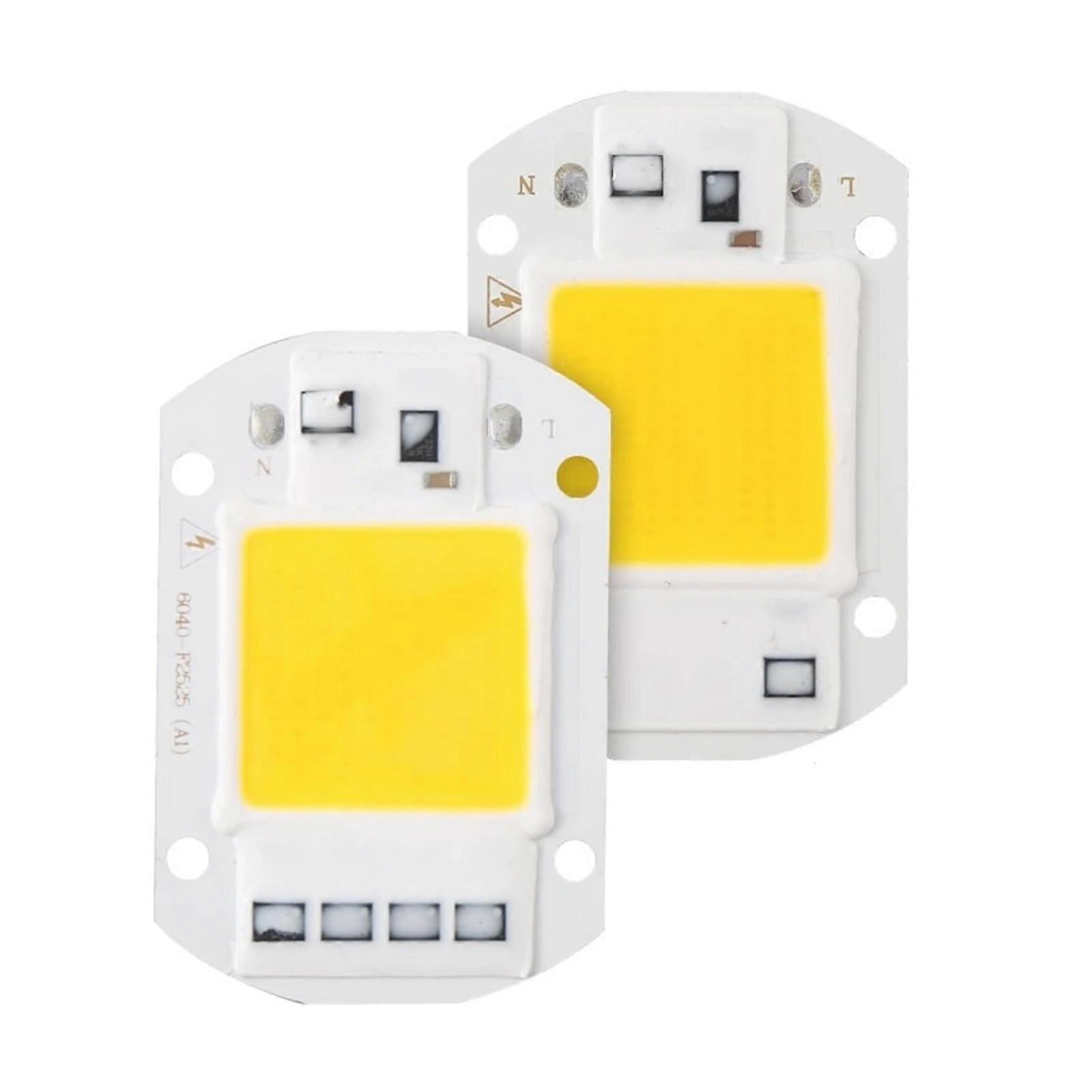 2pcs LED Chip 10W 20W 30W 50W 110V 220V COB Chip No Need Driver LED Lamp Beads for Flood Light Spotlight Lampada DIY Lighting(30W,Warm White 110V)